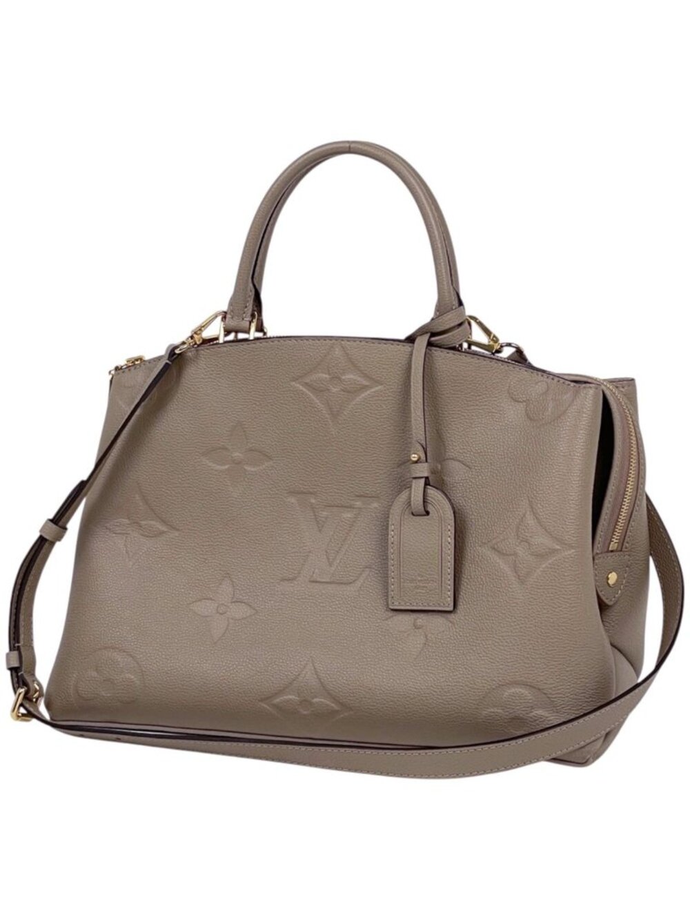 Louis Vuitton Grand Palais MM Handbag Giant 2-Way Monogram Empreinte Tourterelle